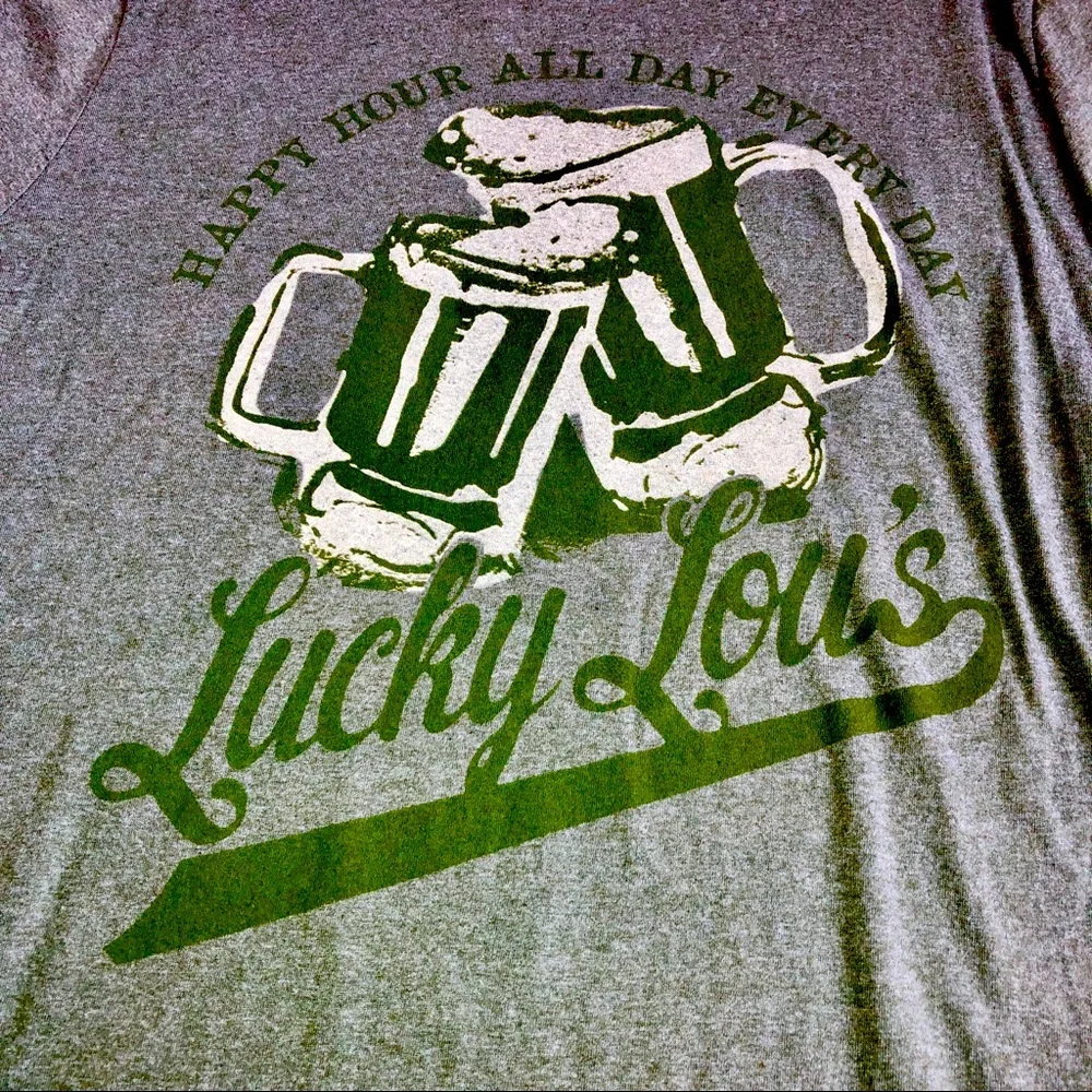 NEW SONOMA Shirt Happy Hour Lucky Lou’s Green Large Tall Men’s - Picture 2 of 12